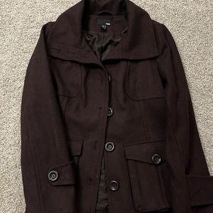 H&M brown wool Peacoat